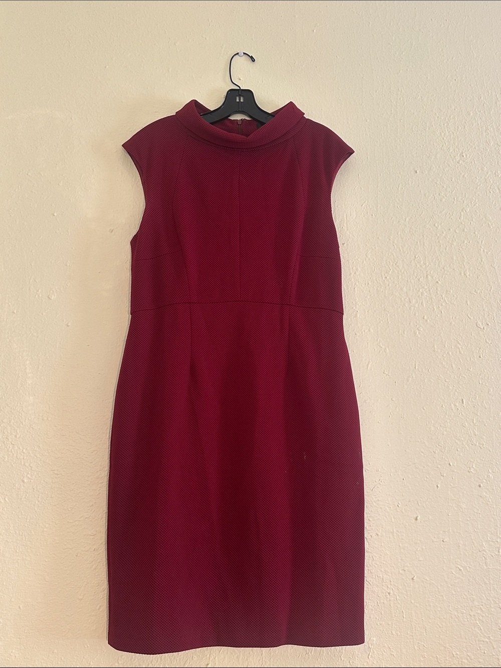 Alex Marie Sleeveless Wine Midi Sheath Dress